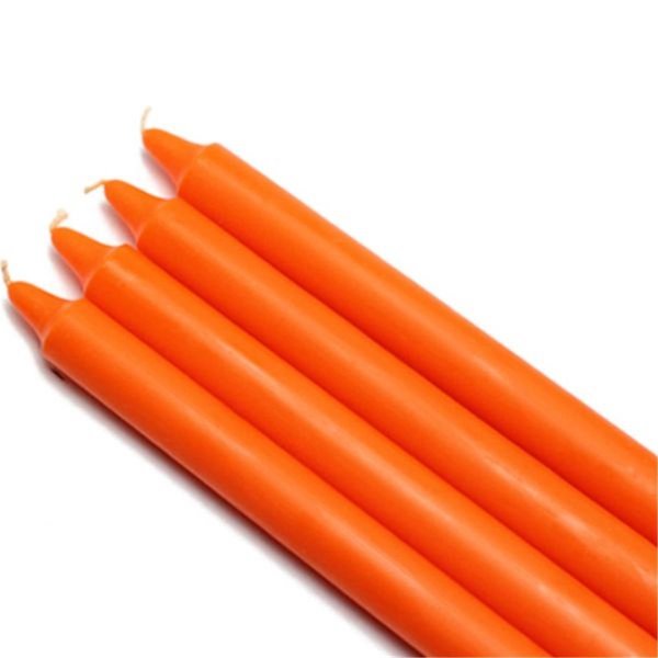 Jeco Jeco CEZ-093-12 10 in. Straight Taper Candles; Orange - 144 Piece CEZ-093_12